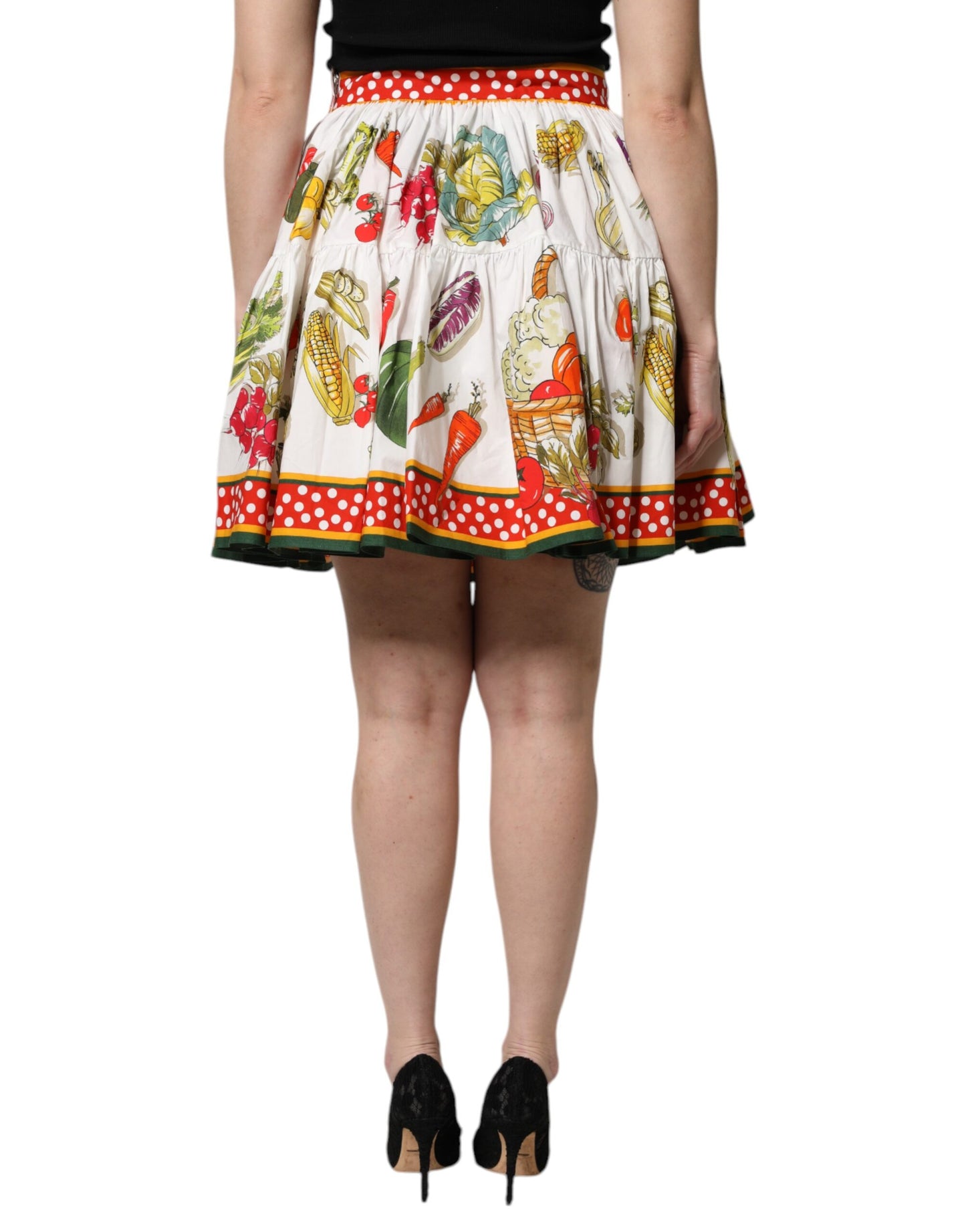 Multicolor Printed High Waist Mini Skirt