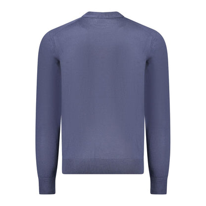 Blue Wool Men Sweater