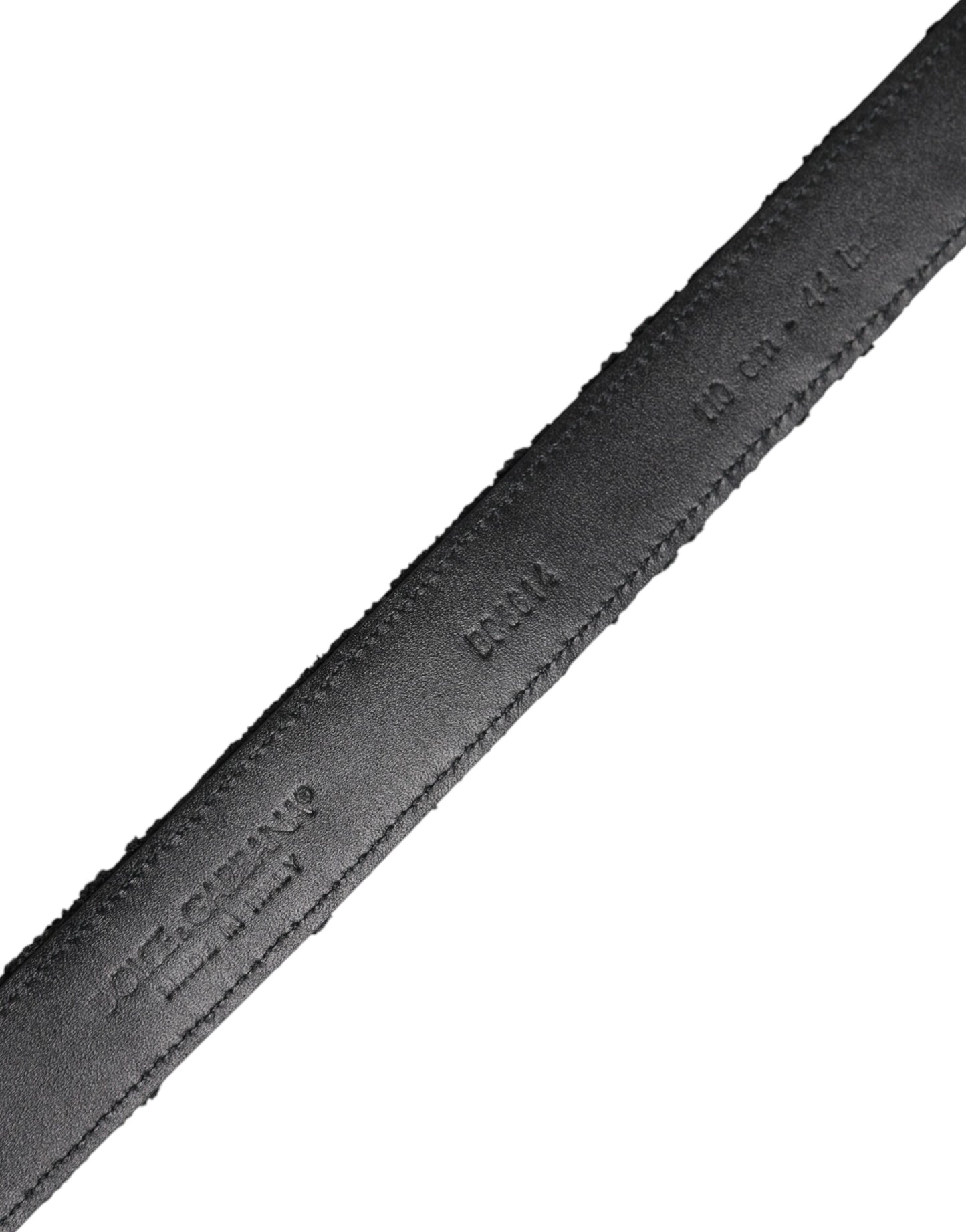 Black Cotton Blend Silver Metal Buckle Belt