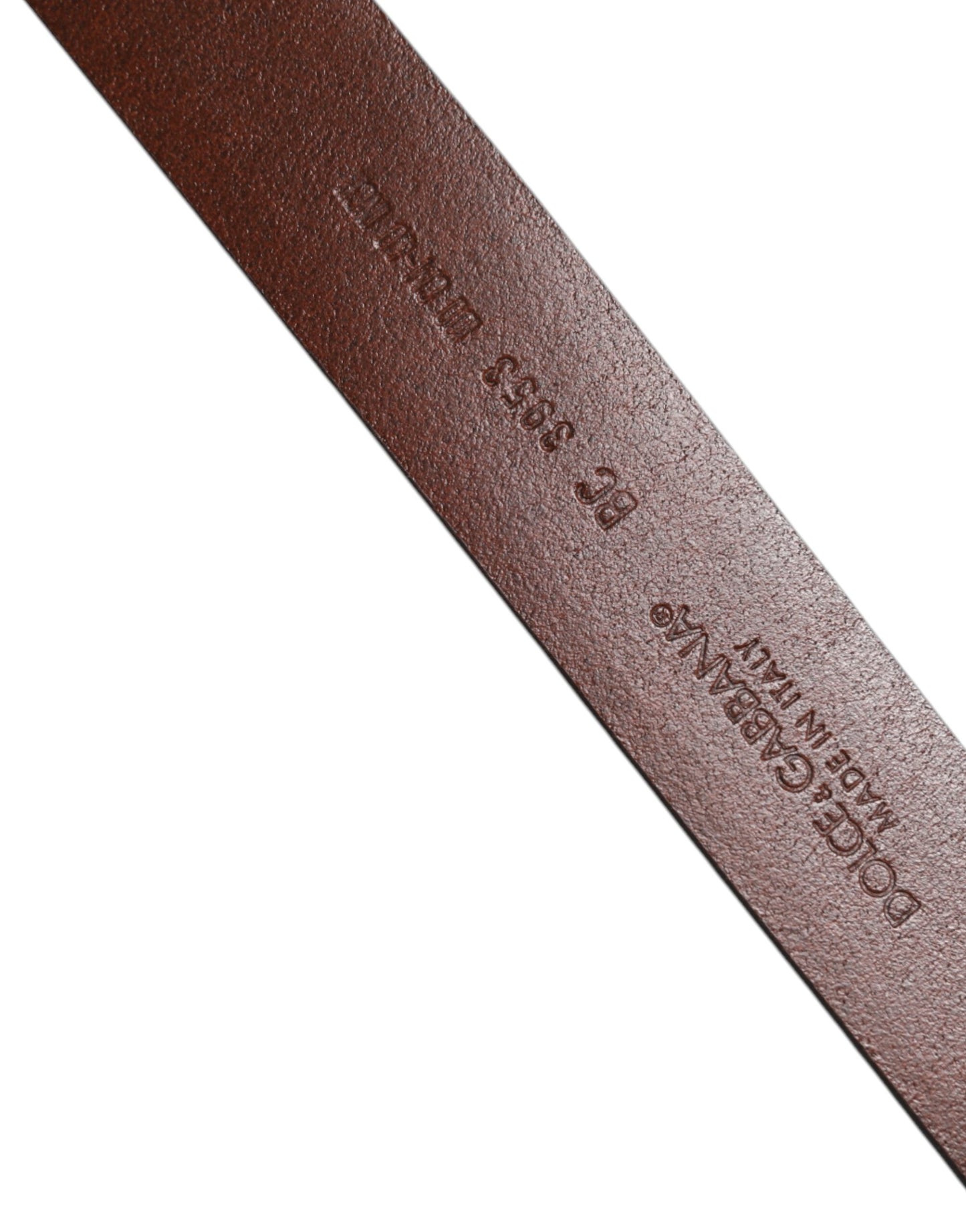 Brown Leather Classic Metal Logo Buckle Belt