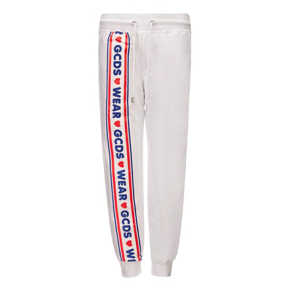 White Cotton Joggers Workout Pant