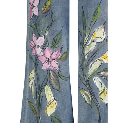 Floral Print Jeans