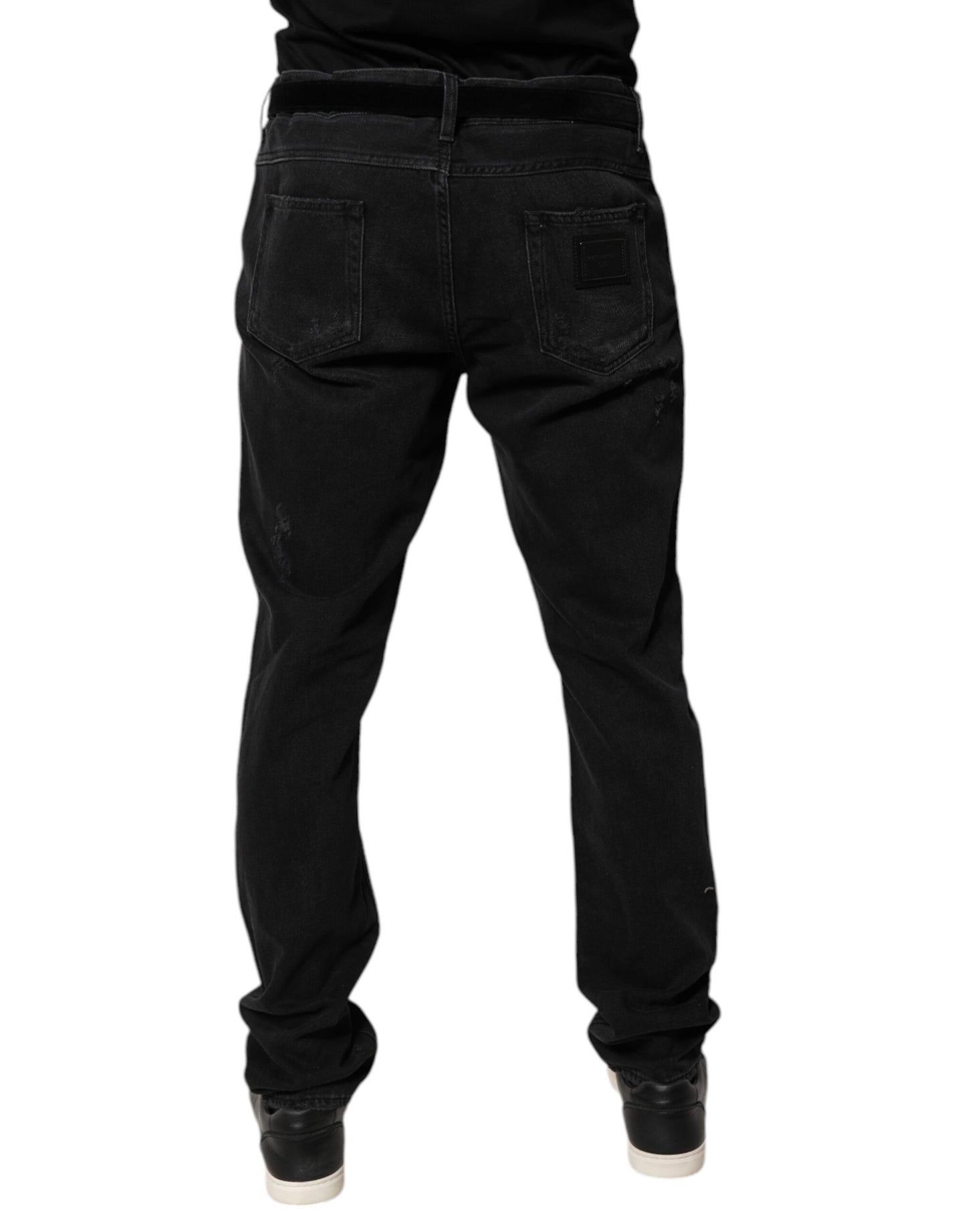 Black Cotton Skinny Men Denim Jeans