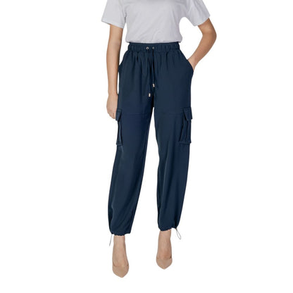 Blue Polyester Pant