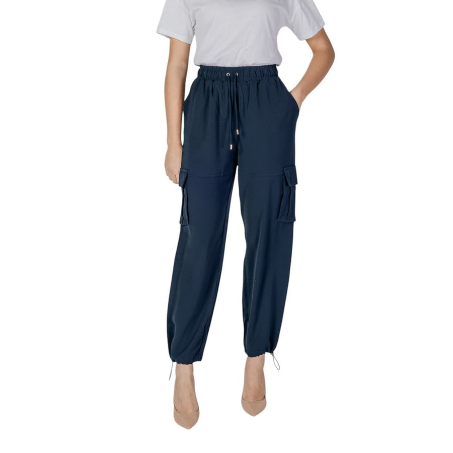 Blue Polyester Pant