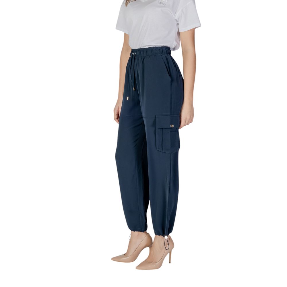 Blue Polyester Pant