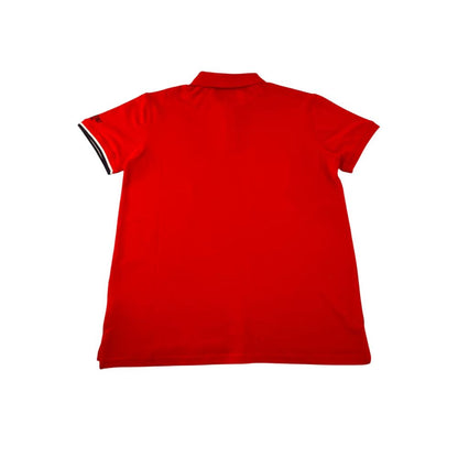 Red Cotton Men Polo Shirt
