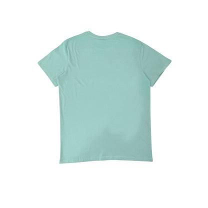Light Blue Cotton Men T-Shirt