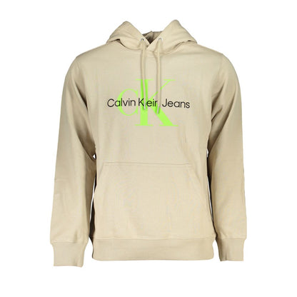 Beige Cotton Men Sweater
