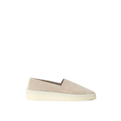 Beige Leather Slip-On Loafer
