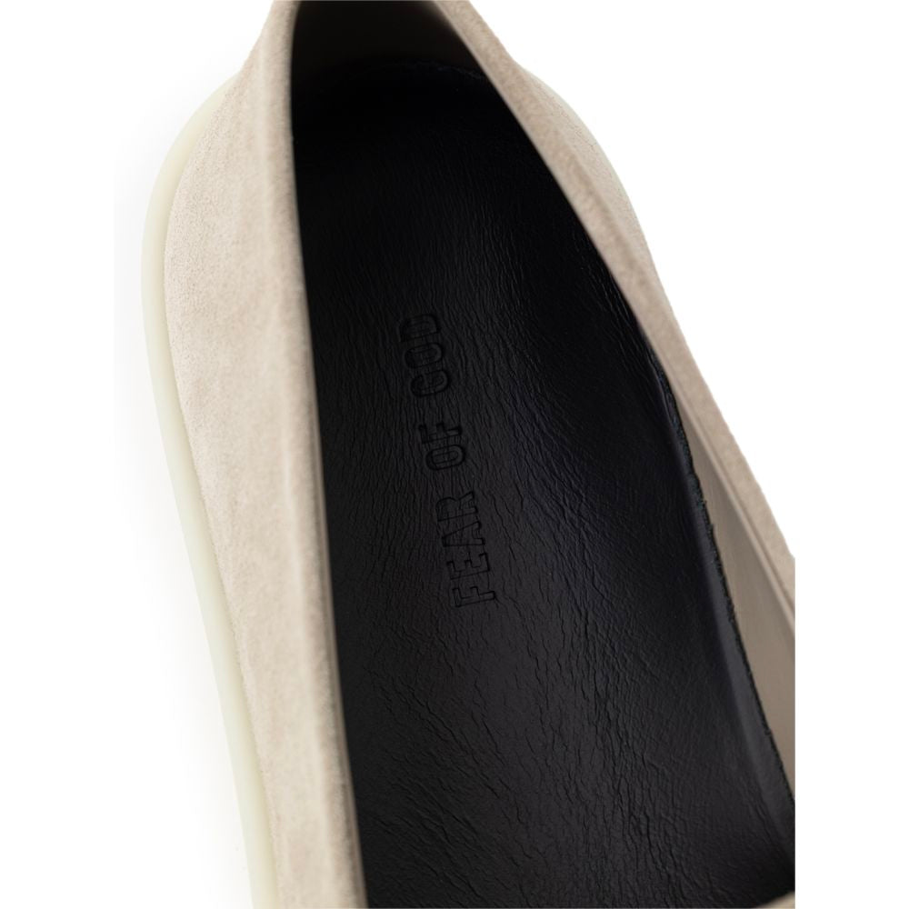 Beige Leather Slip-On Loafer