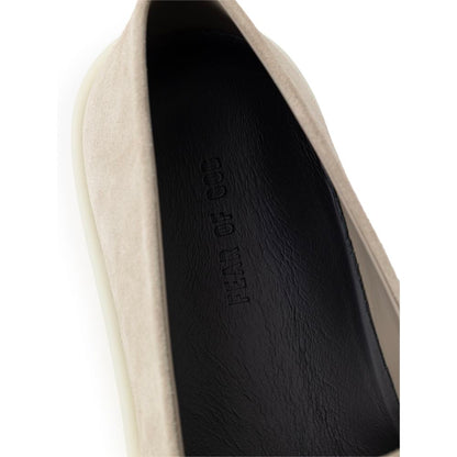 Beige Leather Slip-On Loafer