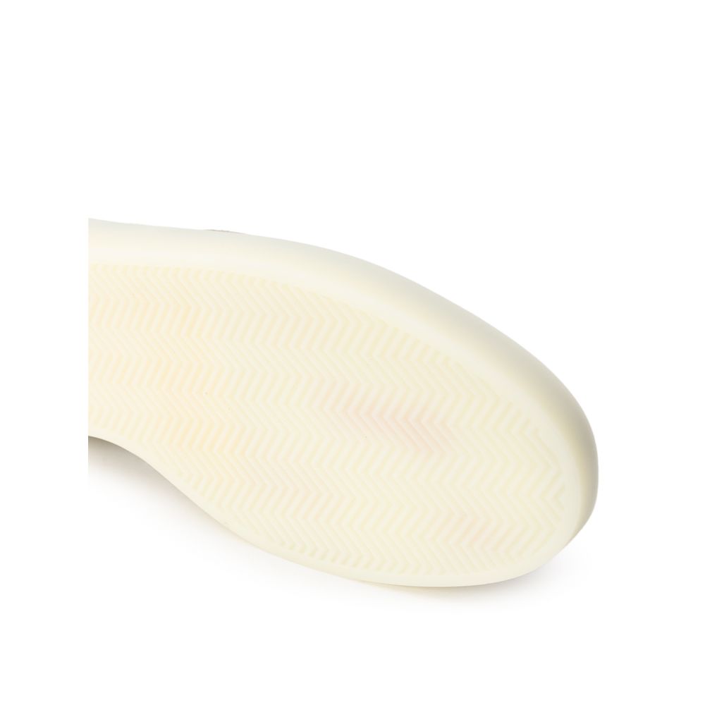 Beige Leather Slip-On Loafer