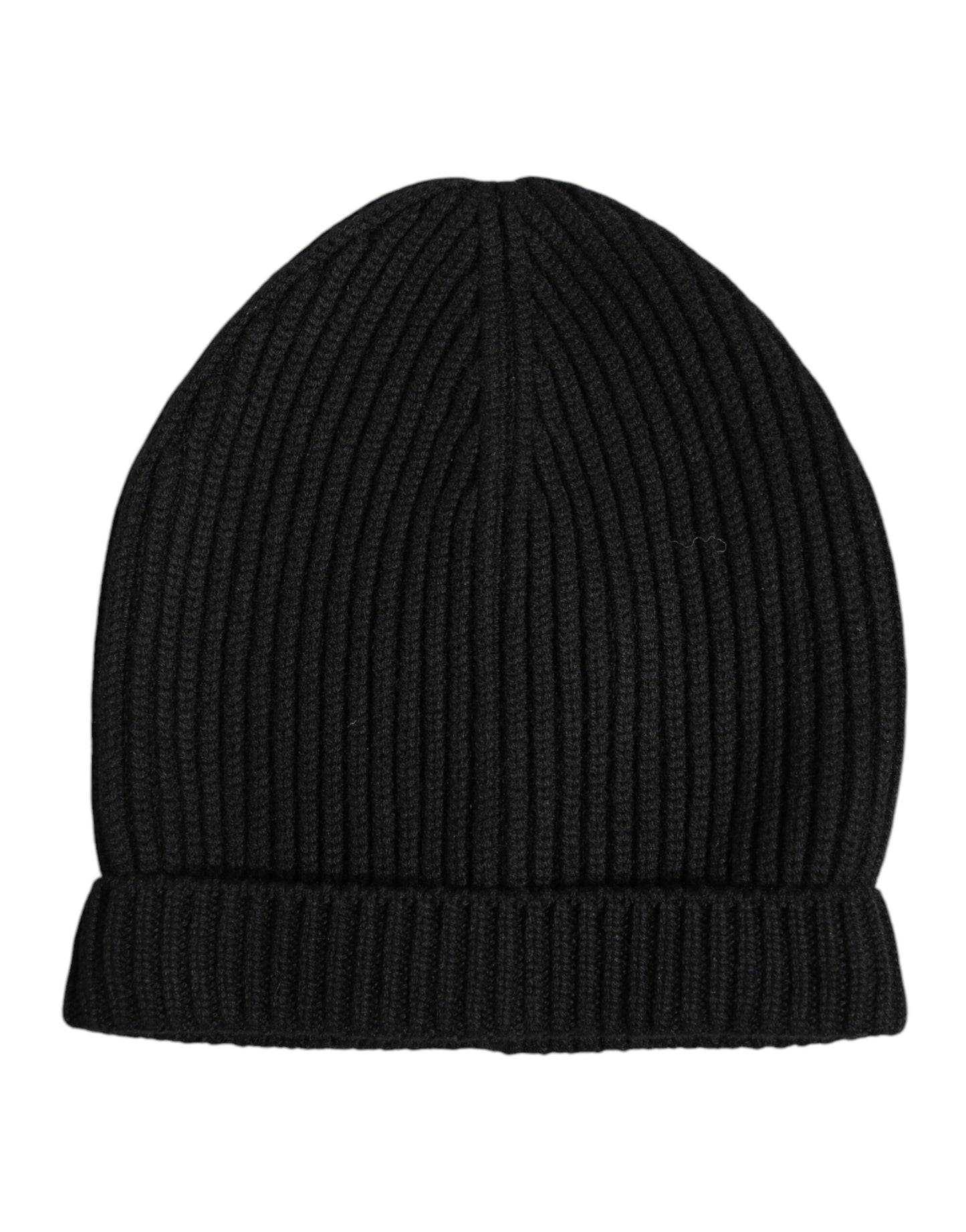 Black Cashmere Knitted Winter Beanie Hat