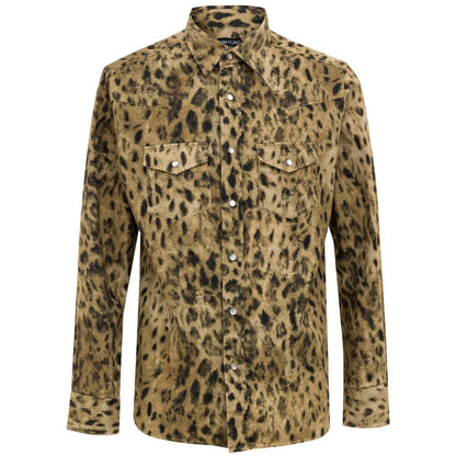 Beige Cotton Pattern Shirt