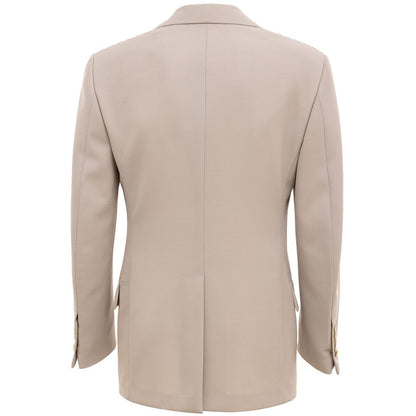 Beige Wool Blazer