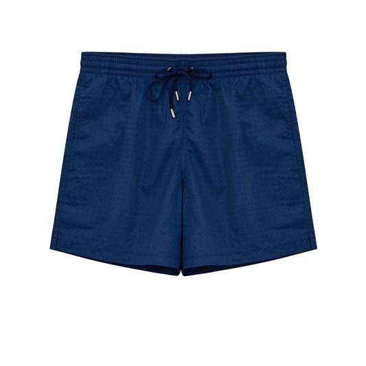 Blue Polyester Swim Short
