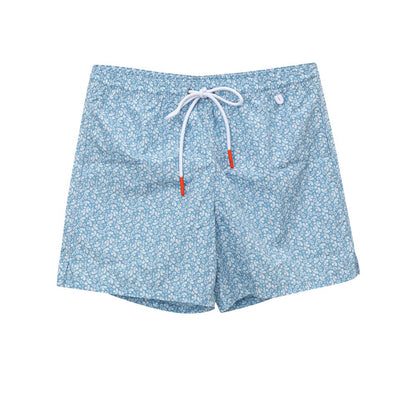 Blue Polyester Swim Short