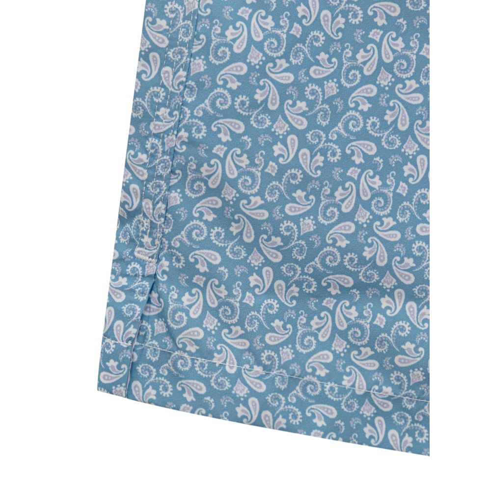 Blue Polyester Swim Short