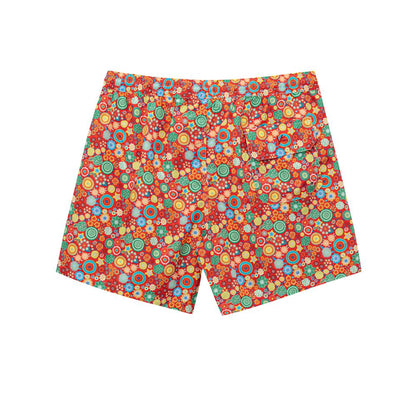Red Polyester Swim Short