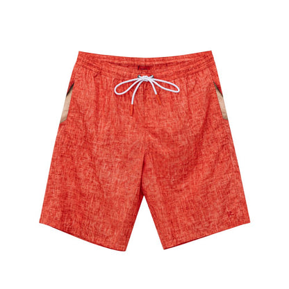 Red Polyester Swim Short