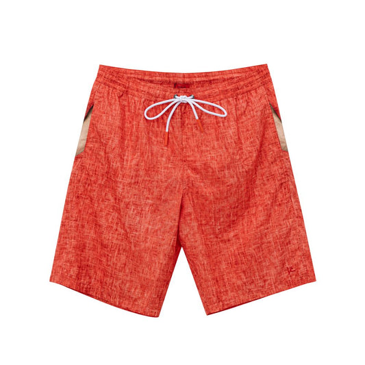 Red Polyester Swim Short