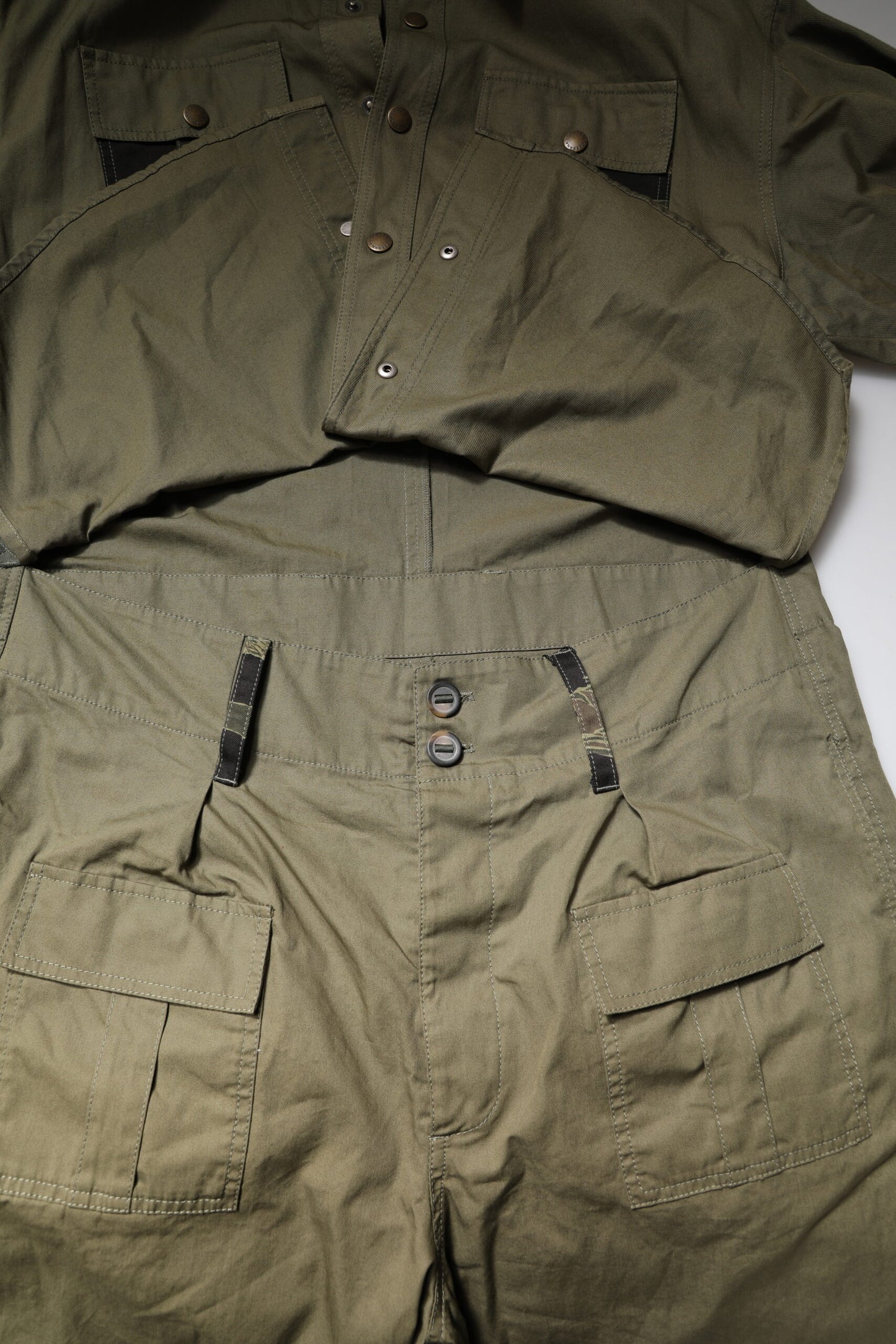 Brown Cotton Stretch Shirt Pants Casual Set