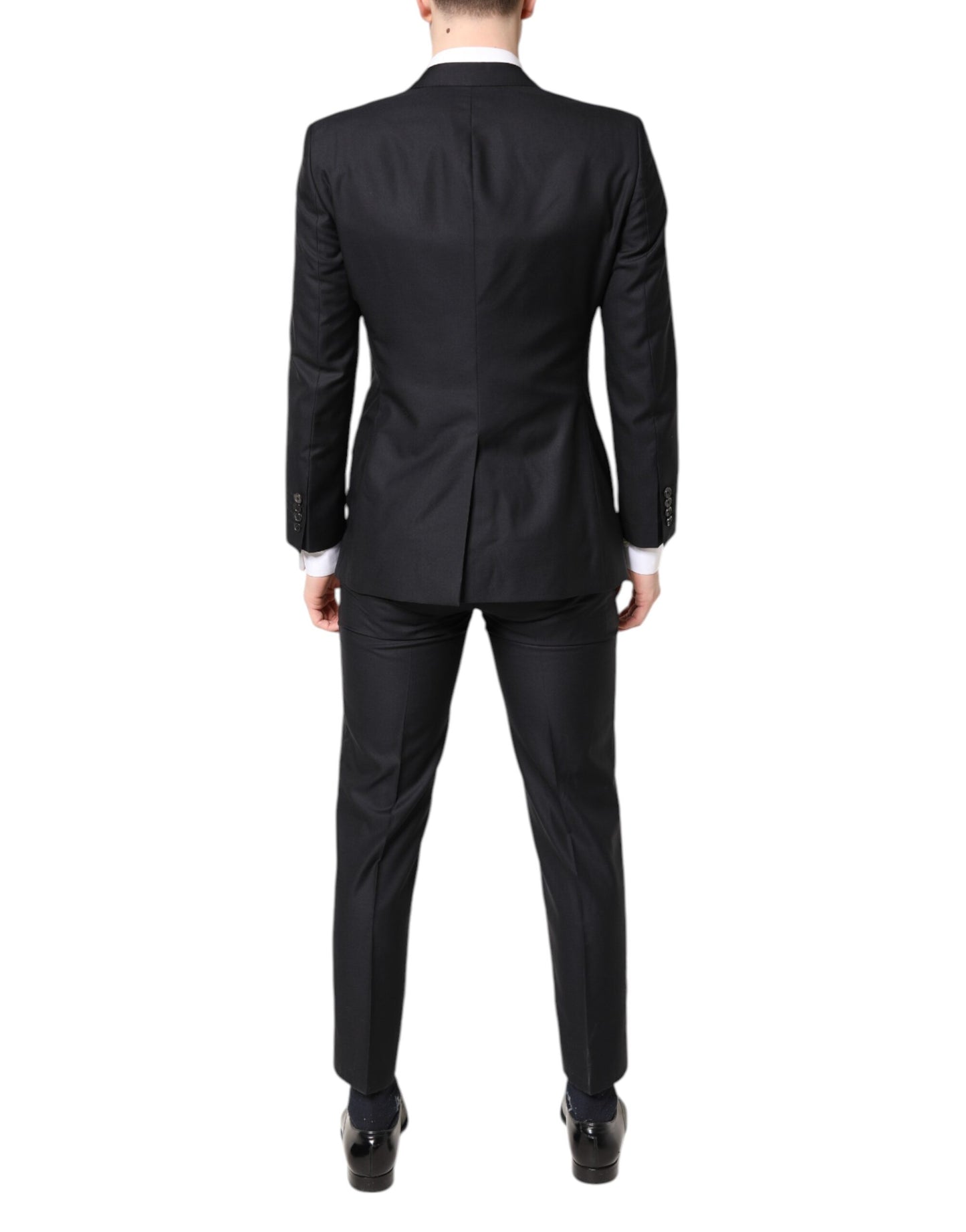 Blue MARTINI Wool Formal 3 Piece Suit