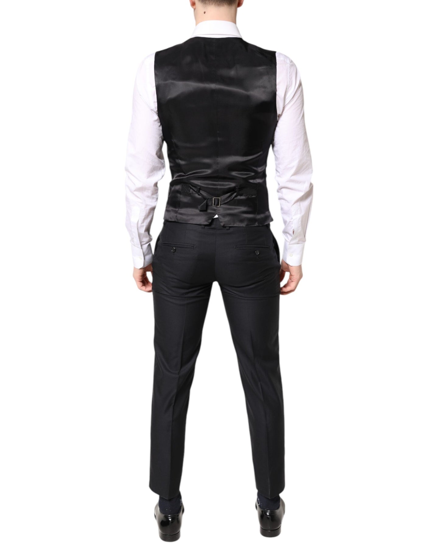 Blue MARTINI Wool Formal 3 Piece Suit