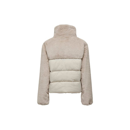 Beige Polyester Jackets & Coat
