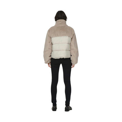 Beige Polyester Jackets & Coat