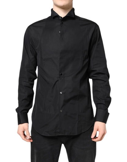 Black Cotton Long Sleeves Formal Dress Shirt