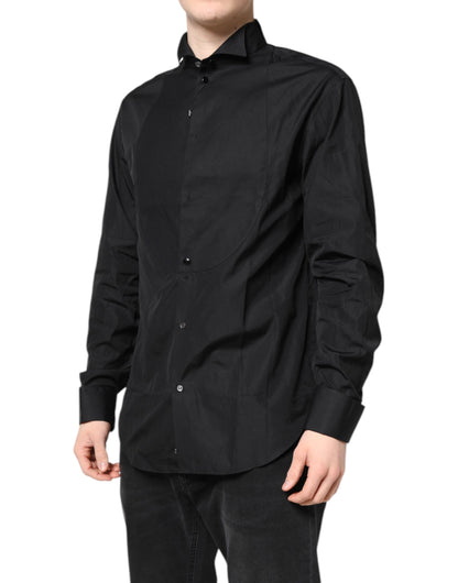 Black Cotton Long Sleeves Formal Dress Shirt