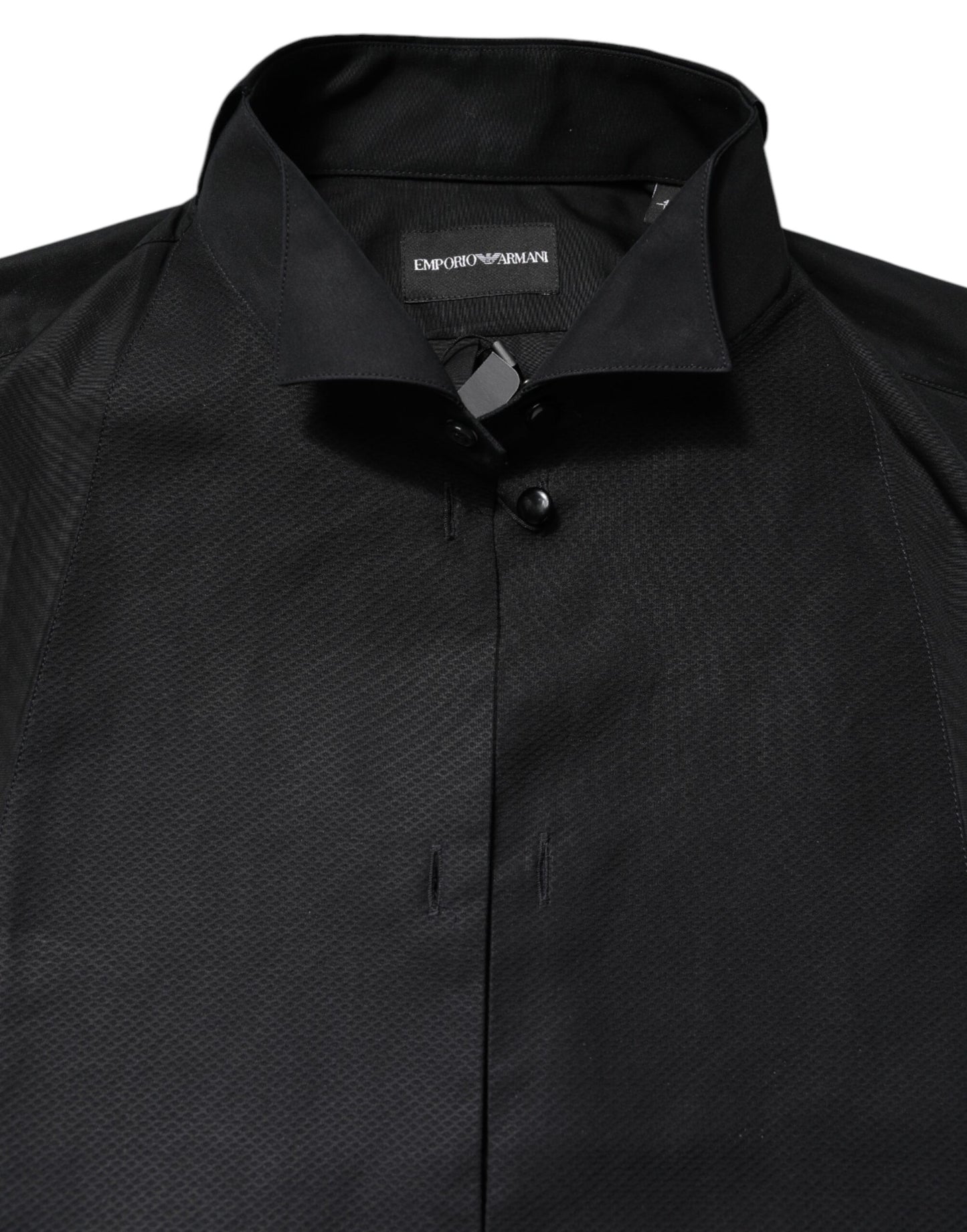 Black Cotton Long Sleeves Formal Dress Shirt