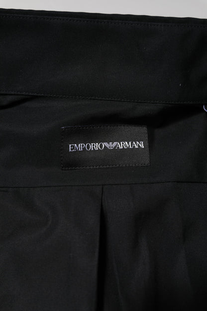 Black Cotton Long Sleeves Men Formal Dress Shirt