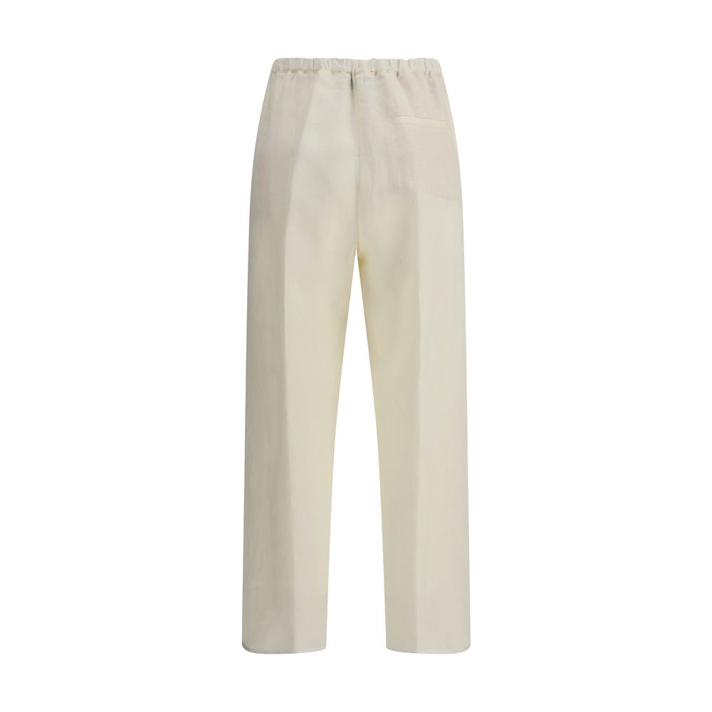 Embroidered linen Pants