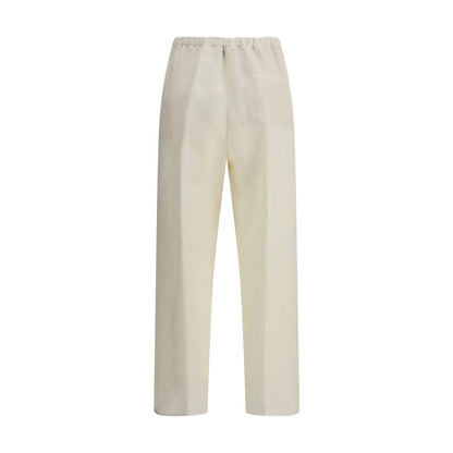 Embroidered linen Pants
