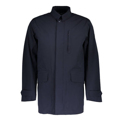 Blue Polyester Men's Jacket