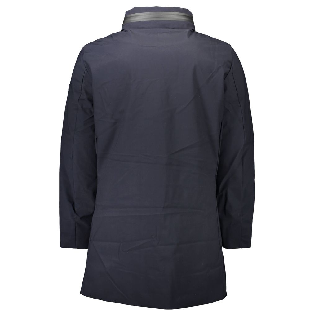 Blue Polyester Men Jacket