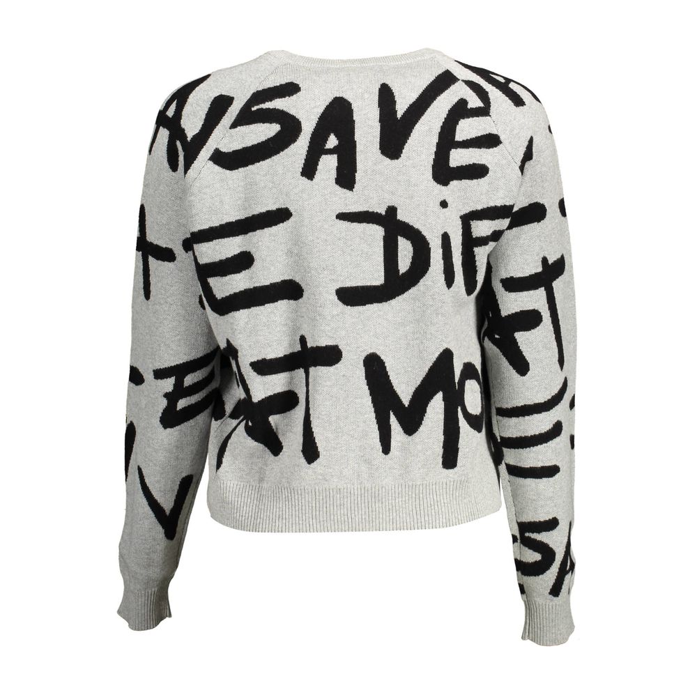Gray Cotton Women Sweater