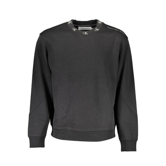 Black Cotton Men Sweater