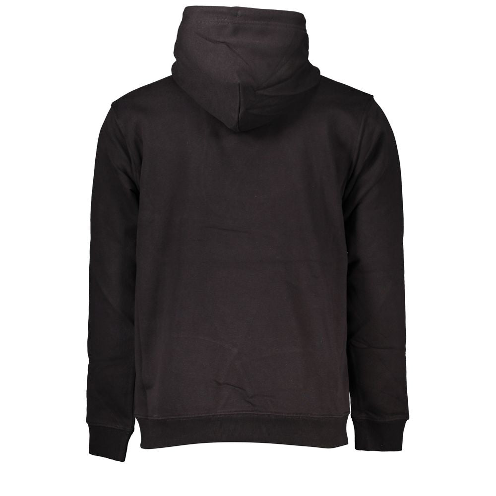 Black Cotton Men's Sweater Hoodie