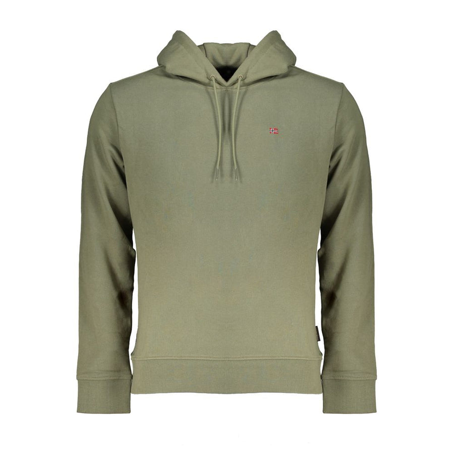 Emerald Green Hooded Sweatshirt with Embroidery