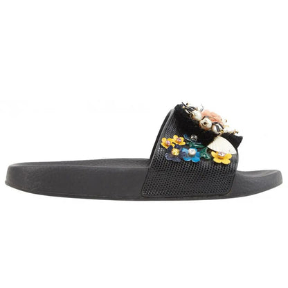 Black Calfskin Women Sandal