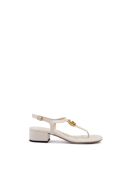 Mystic White Nappa Charlotte Leather Sandals