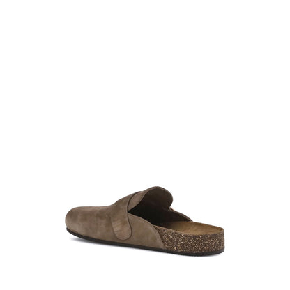 Brown Calf Leather Bos Taurus Mules