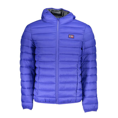 Blue Polyamide Men Jacket