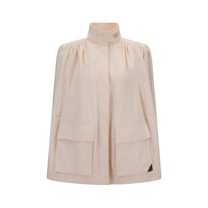 Cotton gabardine gathered Jacket
