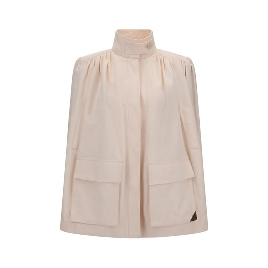 Cotton gabardine gathered Jacket