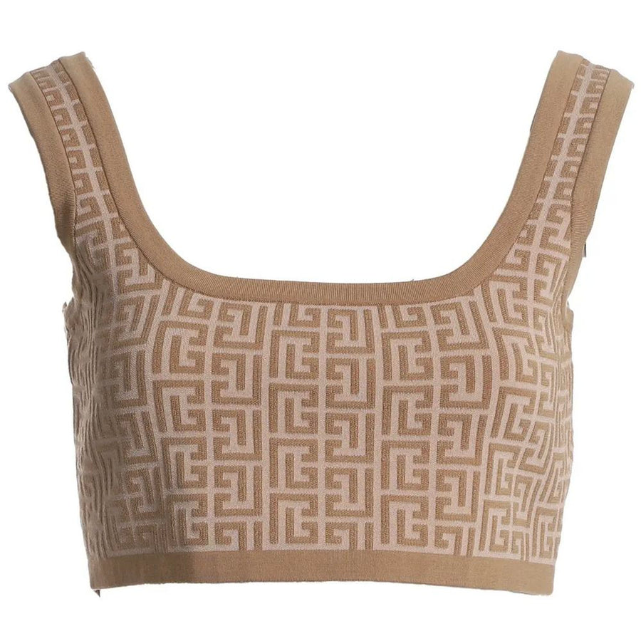 Beige Wool Tops & T-Shirt